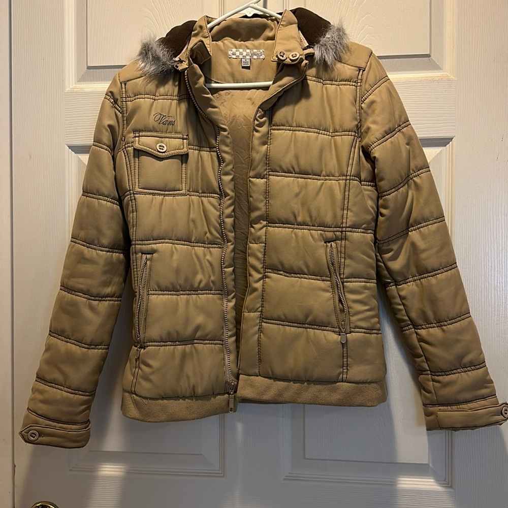 Vans beige puffer jacket